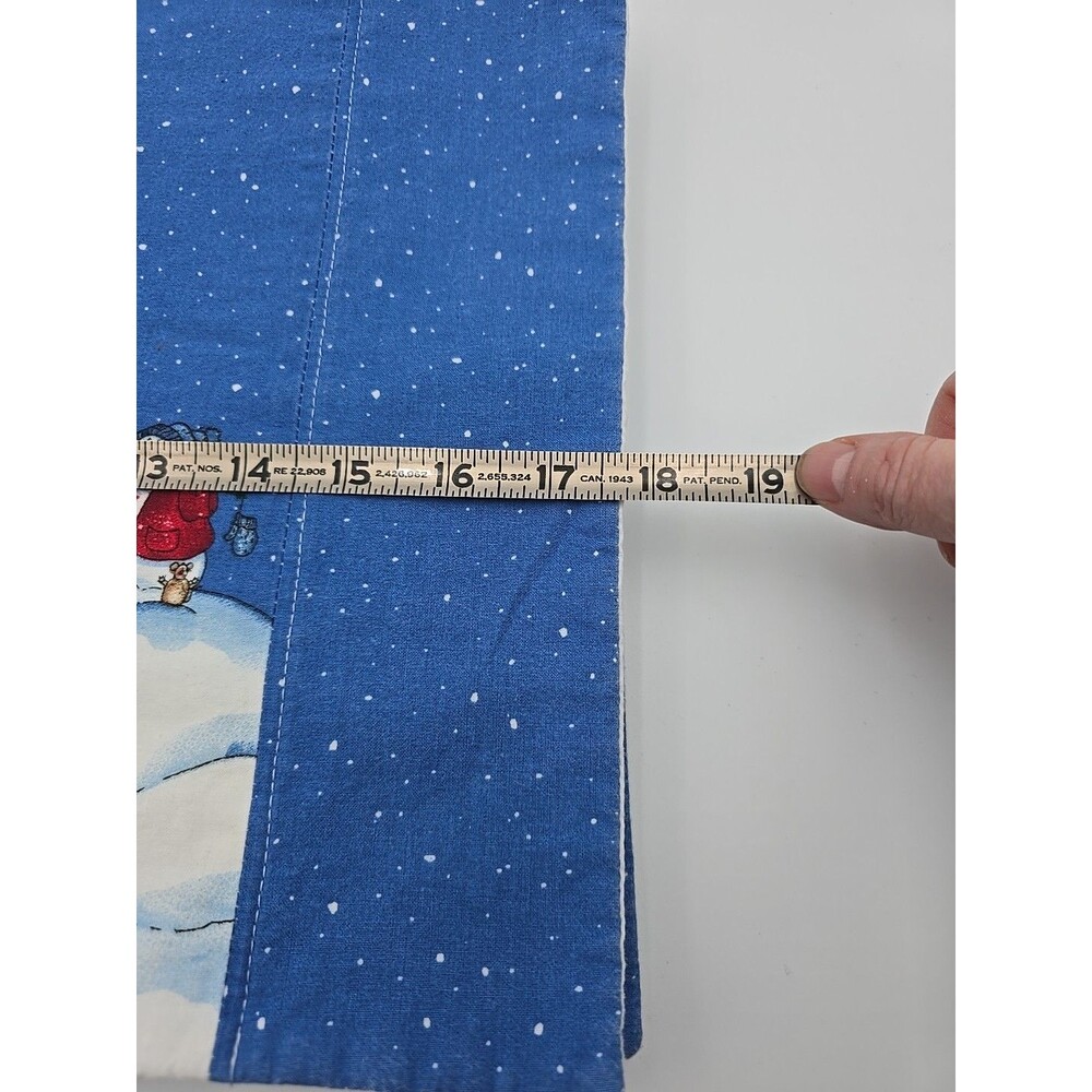 Vtg Christmas Snowman 12x18 Placemat Set of 6 Woven Fabric Holiday Winter Decor - Picture 6 of 8
